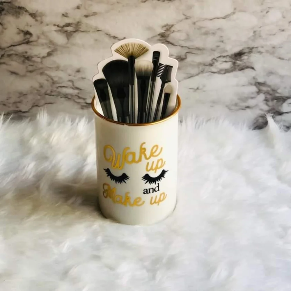 Makeup Brush Holder Wake Up And Make Up